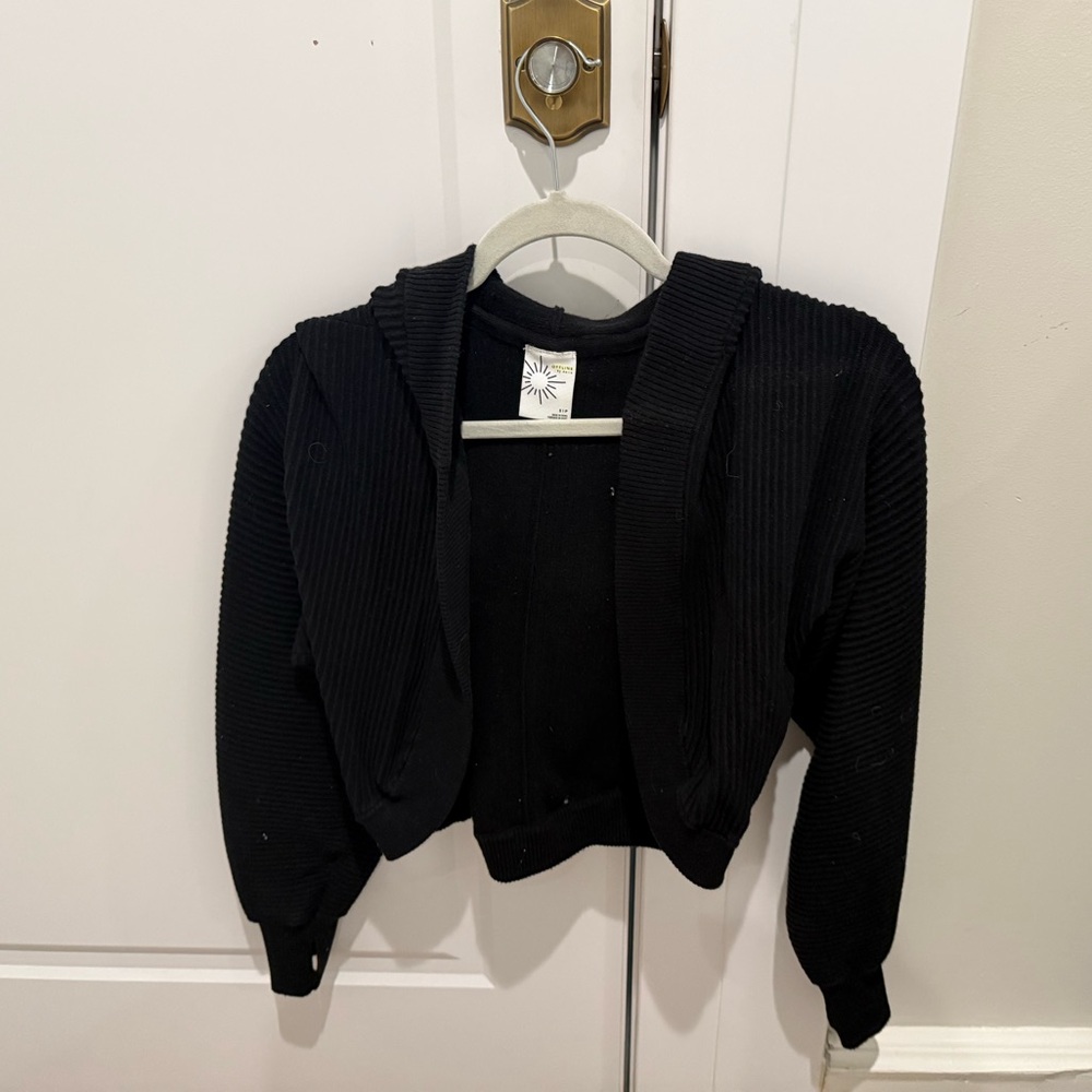 Black Ribbed Pullover - image 1